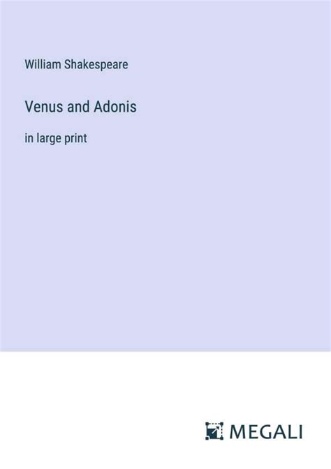 Venus And Adonis William Shakespeare Buch Jpc