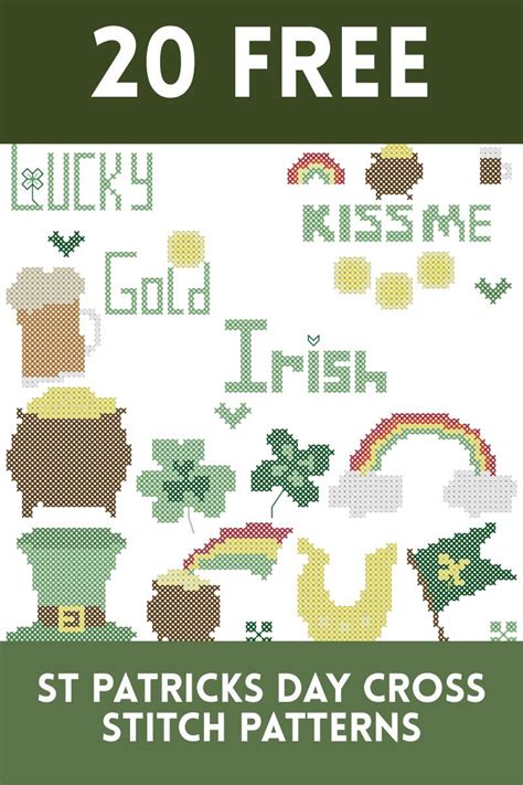 20 Free St Patricks Day Cross Stitch Patterns In 2021 Cross Stitch