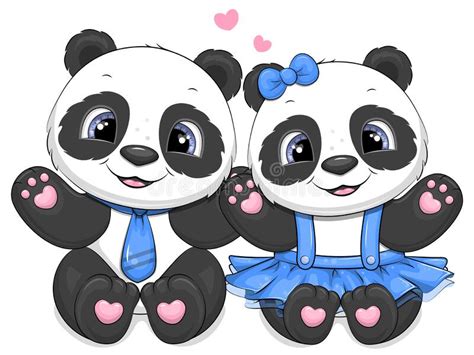 Panda Couple Stock Illustrations 595 Panda Couple Stock Illustrations