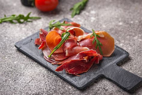 Traditional Spanish Cured Meat Jamon Stock Image Image Of Smoked Prosciutto 144120381