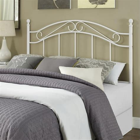 Mainstays Fullqueen Metal Headboard With Delicate Detailing White