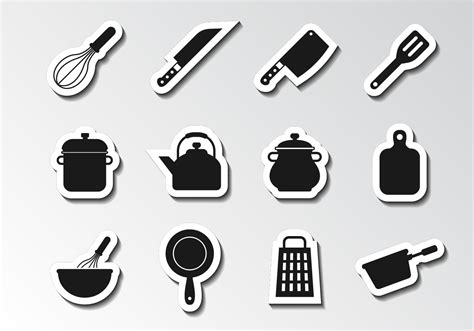 Las ilustraciones de utensilios para cocina son elegantes y te permitirán. Free Kitchen Utensils Icons Vector - Download Free Vectors ...