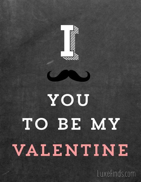 I Mustache You To Be My Valentine Printable Art For The Valentines Day Theme And All