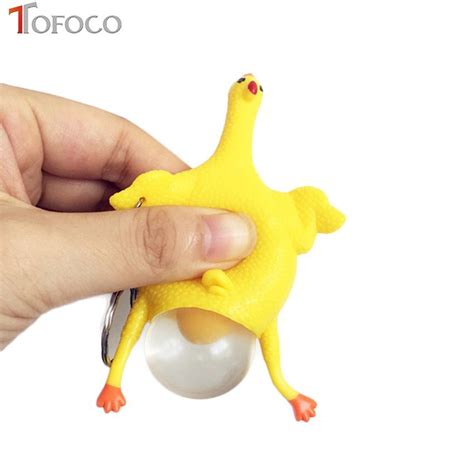 Anti Stress Squeeze Chicken Egg Laying Chickens Novelty Gag Toys Party Prank Joke Toys Pratical