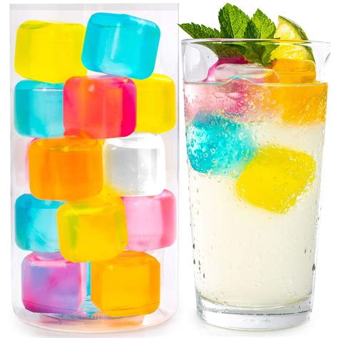 Efiwasi Reusable Ice Cubes For Drinks Chills Drinks Without
