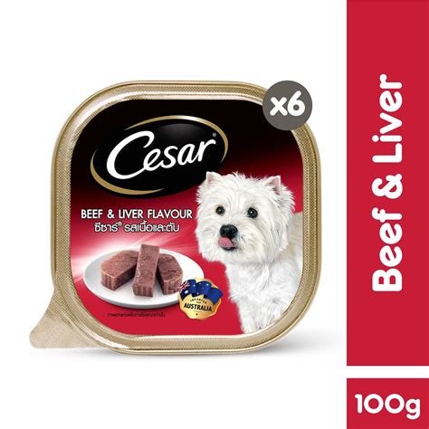 Cesar Dog Food Premium Dog Wet Food In Beef And Liver Flavor 6 Pack