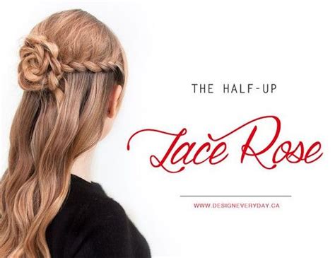 The Half Up Lace Rose Rose Braid Rope Braid Flowers In Hair