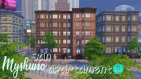 The Sims 4 Speed Build San Myshuno Apartment With Cc Youtube
