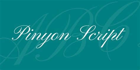 The pinyon script font has been downloaded 74,196 times. Pinyon Script Font · 1001 Fonts