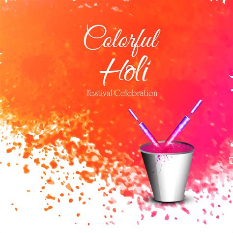 Festival Of Colors Happy Holi Celebration Card Vector 381747 Vector Art