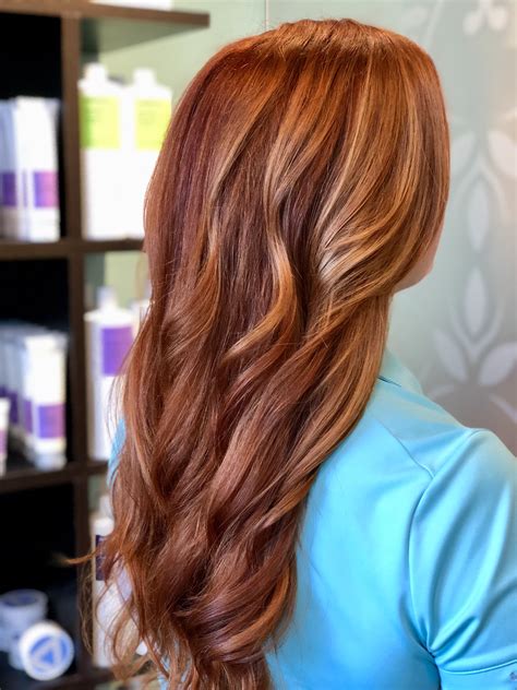 Ravishing Red With Hints Of Apricot 🍑 ️ Our Colorist Jen Created This