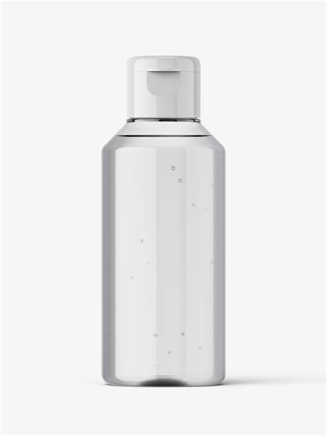 Small Clear Bottle With Flip Top Mockup Smarty Mockups