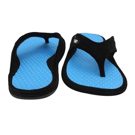buy stylar velvet massage flip flops black and blue online ₹399 from shopclues