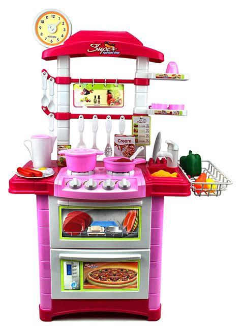 Super Deluxe Food Shop Pretend Play Childrens Toy Kitchen Cooking