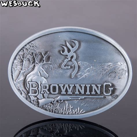 Wesbuck Brand Browning Deer Belt Buckles For Men Women Gun Buckles