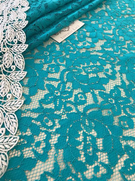 Blue French Lace Fabric Guipure Lace Lace Fabric From