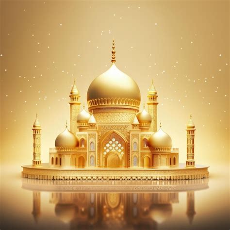 Ilustraci N Tridimensional Realista De Ramadan Kareem Foto Premium