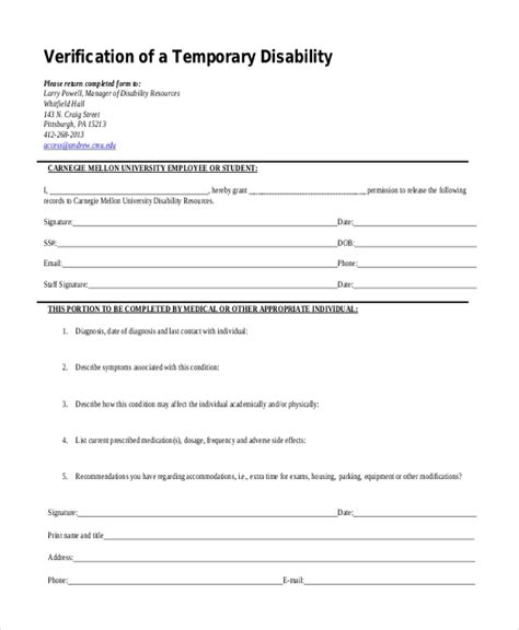 Forms should be obtained from your employer or the internal revenue service. FREE 23+ Sample Disability Forms in PDF | Word | Excel