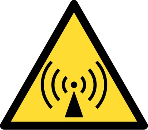 Radio waves hazard symbol (Non-ionizing radiation sign) | Hazard symbol, Waves, Hazard sign