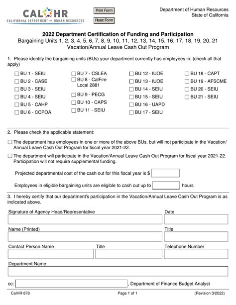Form Calhr878 2022 Fill Out Sign Online And Download Fillable Pdf