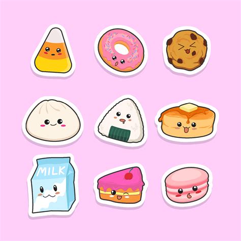B S U T P Kawaii Cute Stickers Food Gi P N Nhi U H N B N Quy N Kawaii