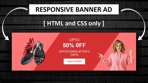 Create A Responsive Banner Ad Design Using Html And Css Only
