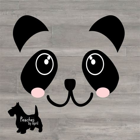 No Background Panda Face Svg For Cricut Cute Animal Vector Cut Etsy