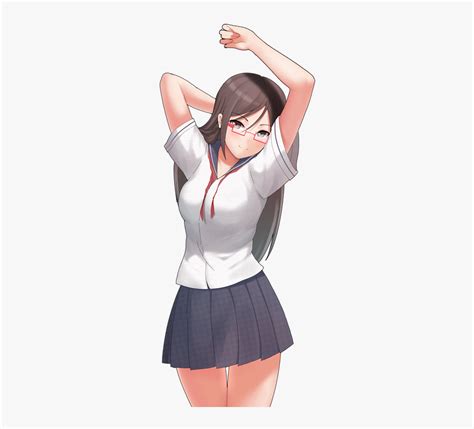 Moe Cute Anime Anime Hot School Girl Hd Png Download Kindpng