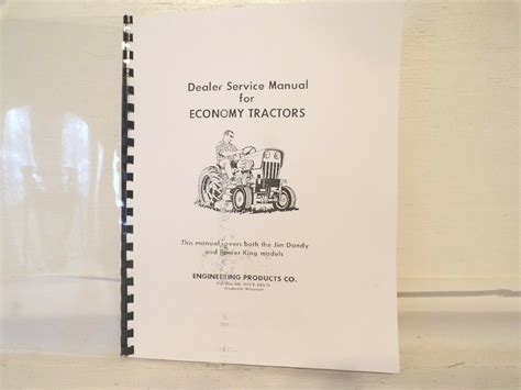 Power King Economy Tractor Dealer Service Manual Covers Power King