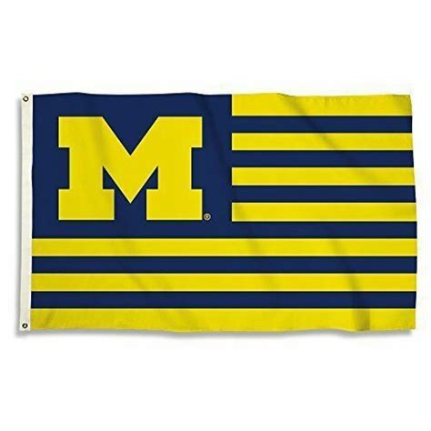 Michigan Wolverines Stripes X Flag BSI W Grommets Banner University Of For Sale Online