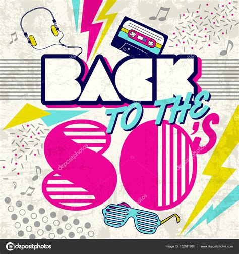 Back To The 80s Retro Style 80s Disco Design Neon 80s Party 80s