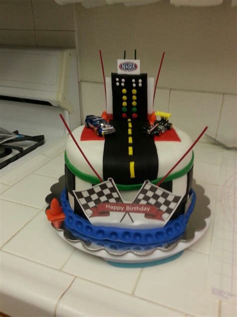 Drag Racing Cake Race Car Birthday Party Themed Birthday Cakes Cars