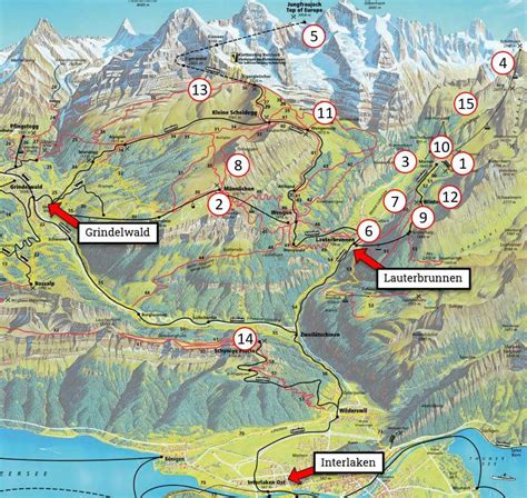 Parazit Lepkavý Výpis Lauterbrunnen Switzerland Map Nahoru Zveřejněte