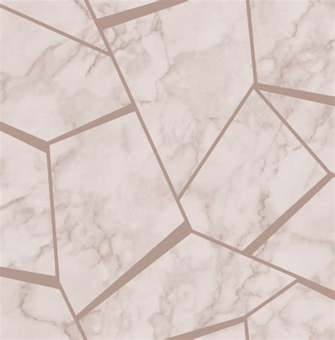 Fine Decor Fractal Metallic Marblesque Rose Gold Wallpaper Fd42264