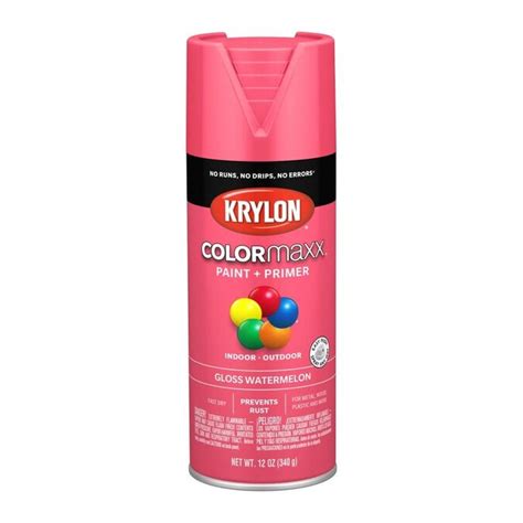 Krylon Colormaxx Gloss Watermelon Spray Paint And Primer In One Net Wt