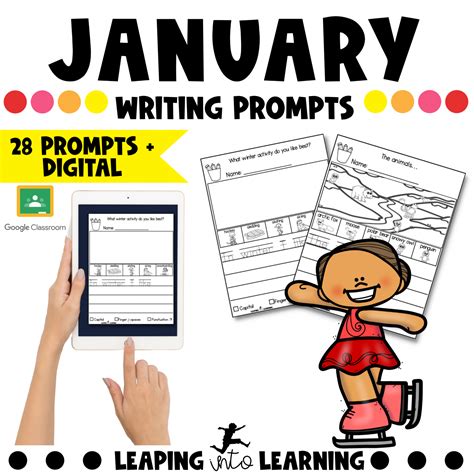 January Writing Prompts For Kindergarten Winter Journal Prompts