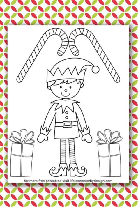 Elf Coloring Pages Life Is Sweeter By Design