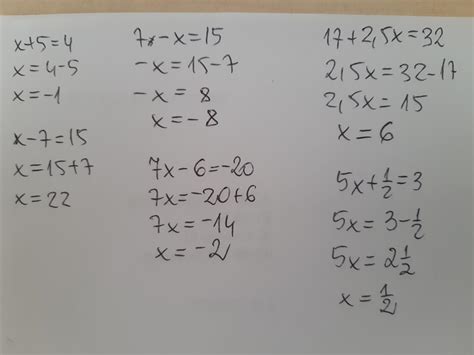 Rozwiąż Równania X+6/2=4/3 - Rozwiąż równania- x+5= -4 x - 7 =15 7-x=15 7x-6=-20 17+2,5x=32 5x + 1/2