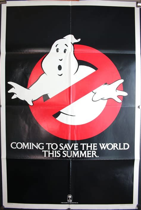 Ghostbusters Original Vintage Advance And Undated Movie Poster