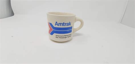 Amtrak Coffee Mug Americas Nationwide Rail Passenger Etsy Amtrak Mugs Passenger