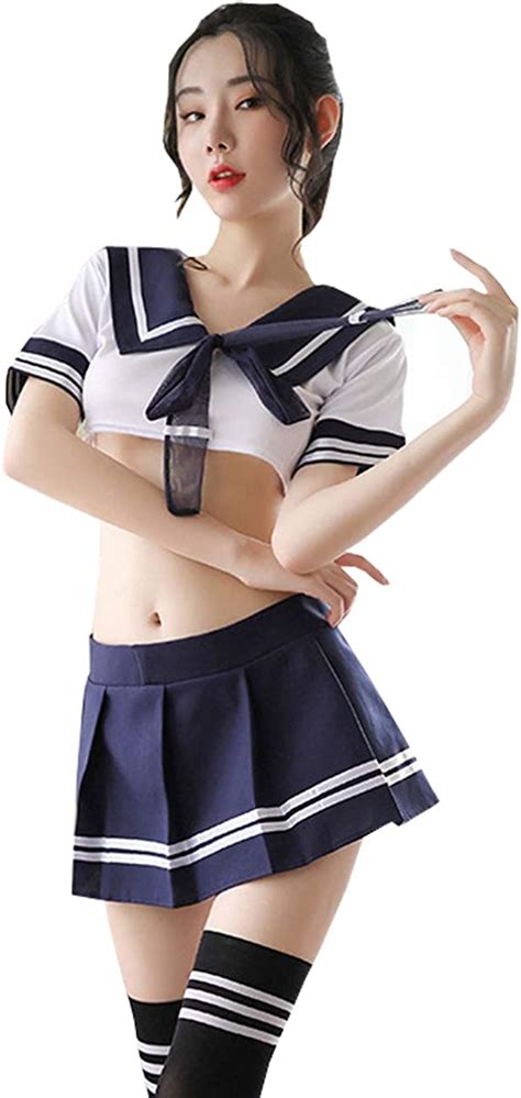 YUANMO Costume féminin de Costume d école de Fille d école Vilain Japonais Anime Lolita Sailor