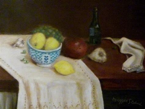 Lemons And Garlic Painting By Maggie Cabral Fine Art America
