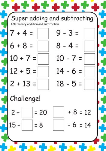 Differentiated Addition And Subtraction Year 1 Teaching Resources