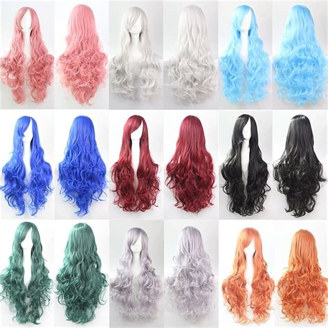 Wig Cos Wig 80cm Long Curly Hair High Temperature Silk Multicolor Curly