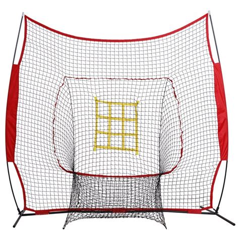 zeny 7 x 7 ft pro grade baseball protective screen training net soft able practice with grid