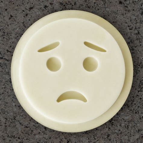 Home And Hobby Food And Fermenting Worried Face Emoji Cookie Stamp Emoji