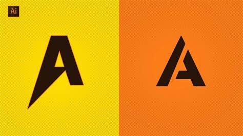 How to Create Letter Logo Design Using Font in illustrator tutorial