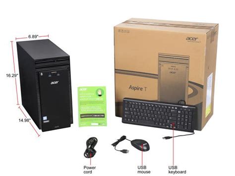 Aspire tc | desktop computer tower. Acer Desktop PC Aspire T ATC-710-UR61 Intel Core i5 6th ...
