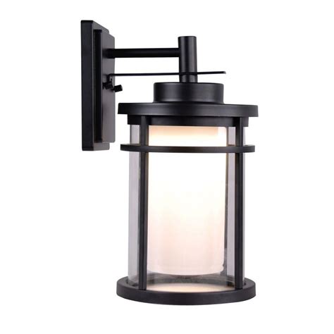Home Decorators Collection Black Outdoor Led Medium Wall