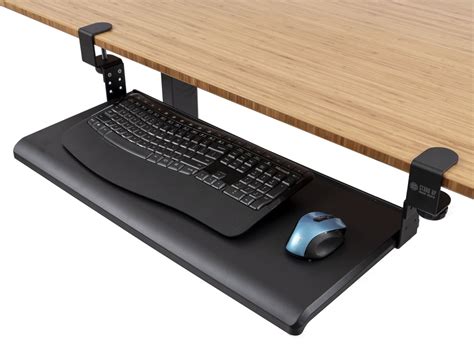 Stand Up Desk Store Clamp On Retractable Adjustable Keyboard Tray